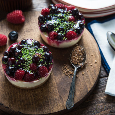 Winter Berry Fruits Cheesecake With Pistachio